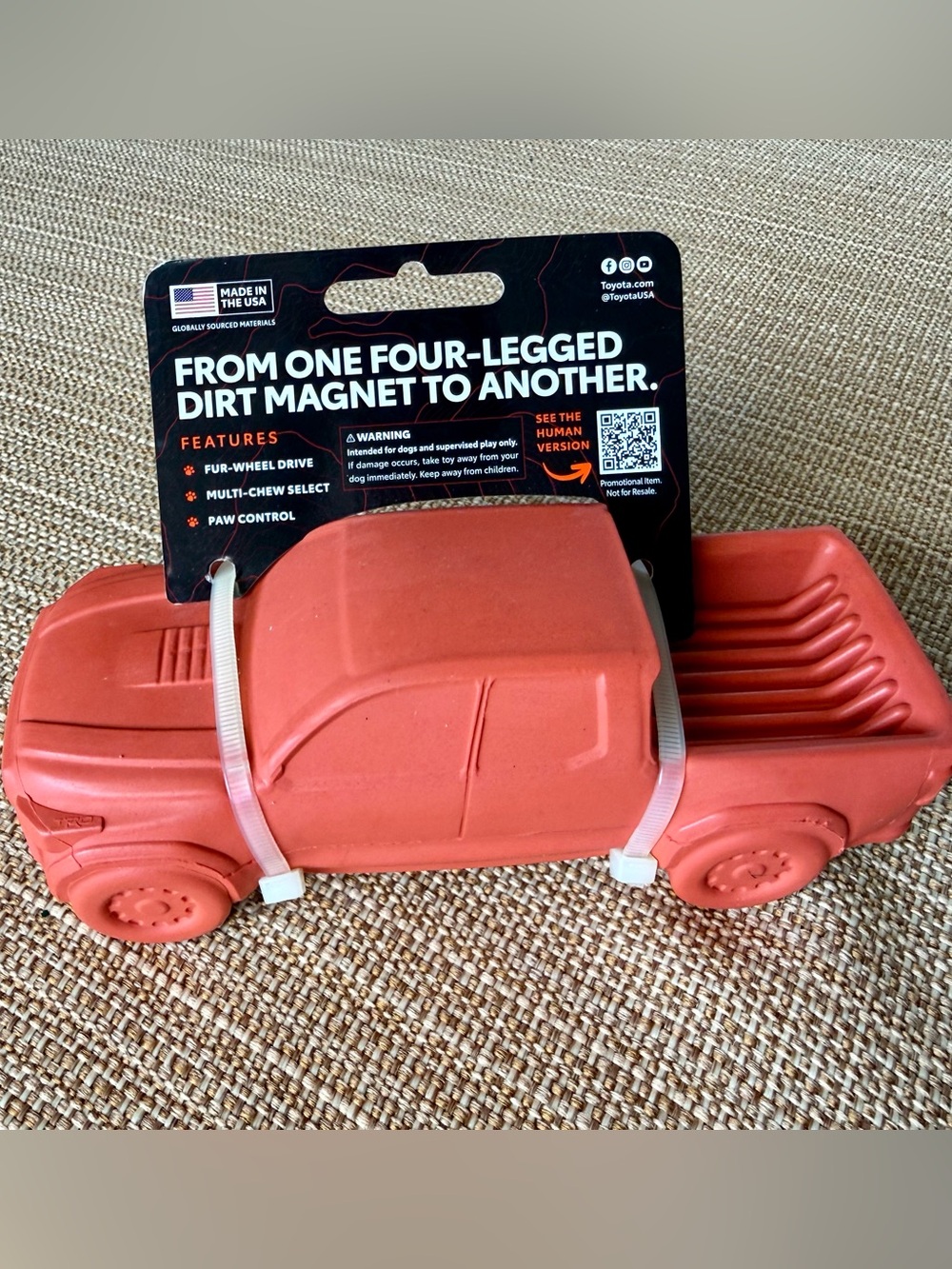 Toyota Tacoma Truck Limited Special Edition TRD Dog Rubber Chew Toy - NWT